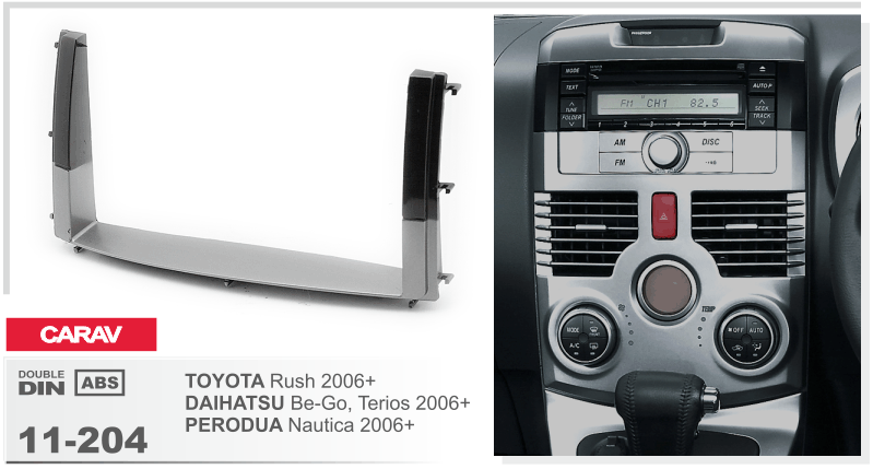 Daihatsu Terios Uyumlu Double Teyp Çerçevesi