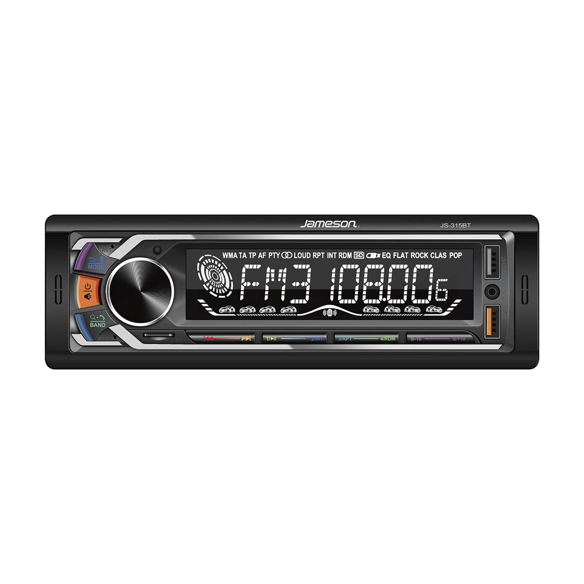 Jameson JS-315BT Bluetoothlu Çift USBli Hafıza Kartlı Oto Teyp