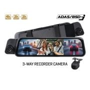 For-X X-966DVR Araç Ön,İç ve Arka Üçlü Video Kayıt Kamerası