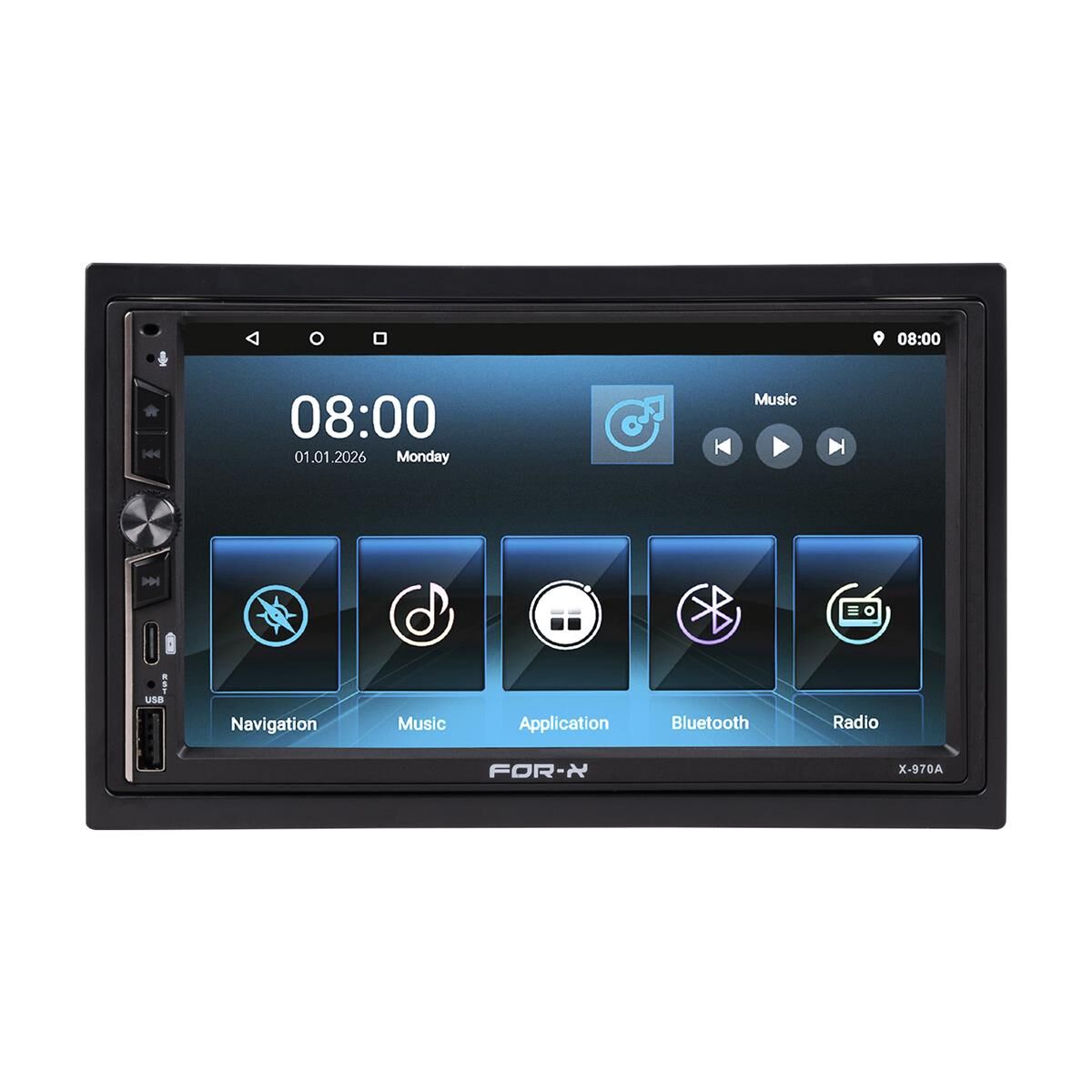 For-X X-970A Android 13 İnternetli Universal CarPlay Multimedya