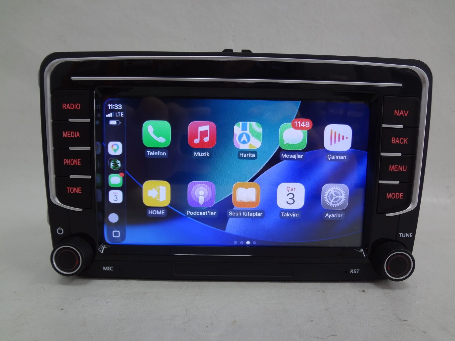 Volkswagen Uyumlu 7 inç Android 14 CarPlay Android Auto Multimedya 4+64 Cadence G125