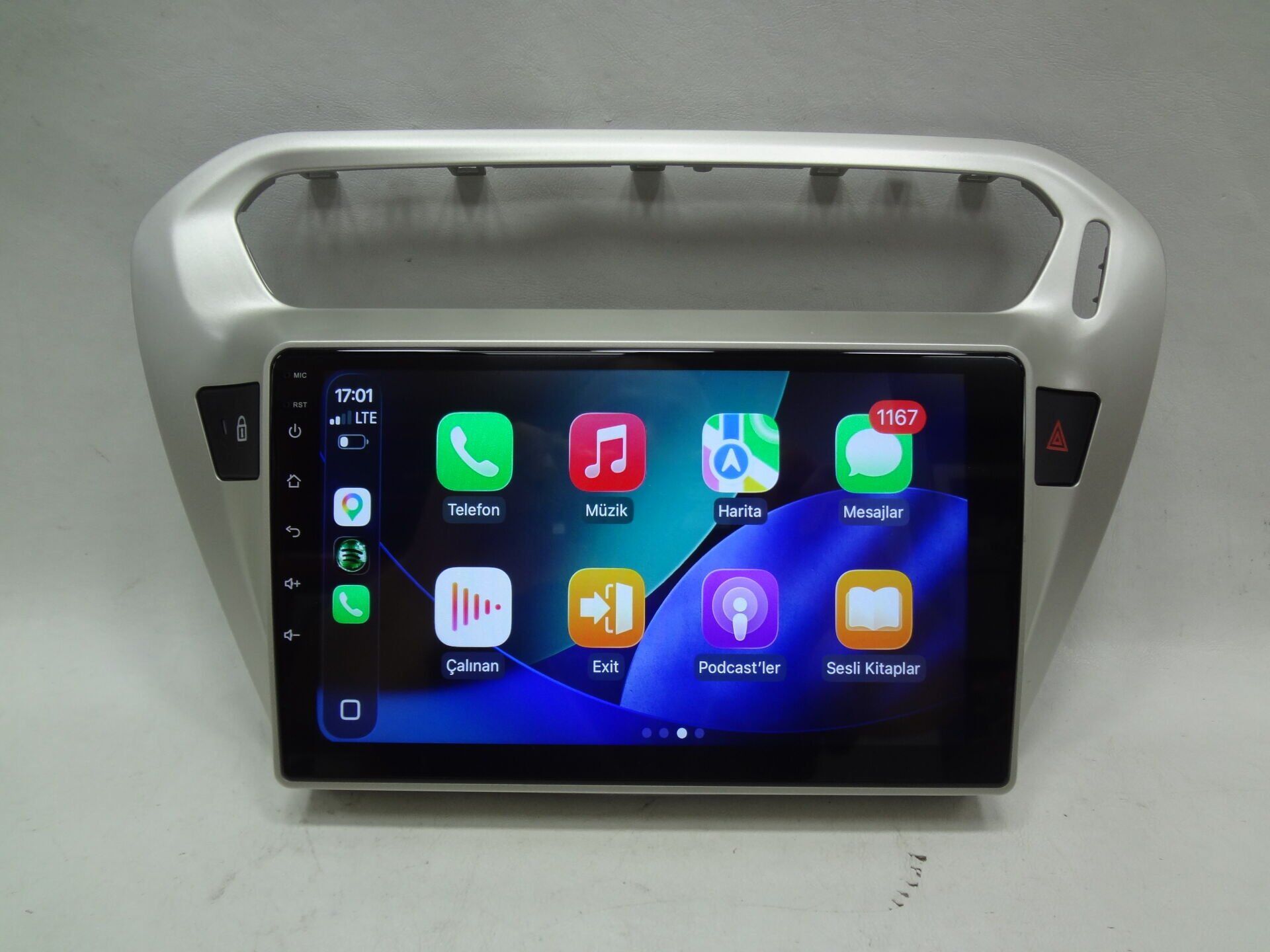 Navix V8 Turbo Citroen C-Elysee Uyumlu Android 15 CarPlay Android Auto Multimedya -Gri-