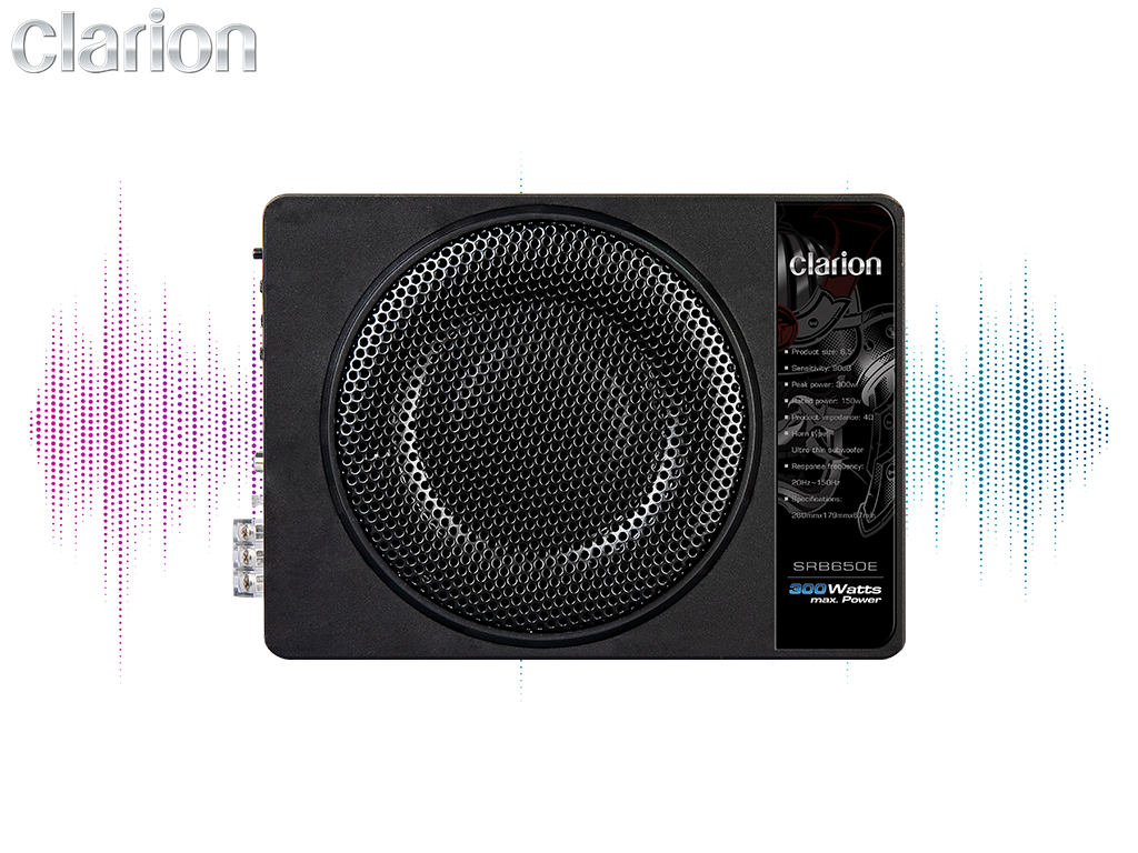 Clarion SRB650E Koltuk Altı Aktif Subwoofer Bass Kontrollü 16.5 cm