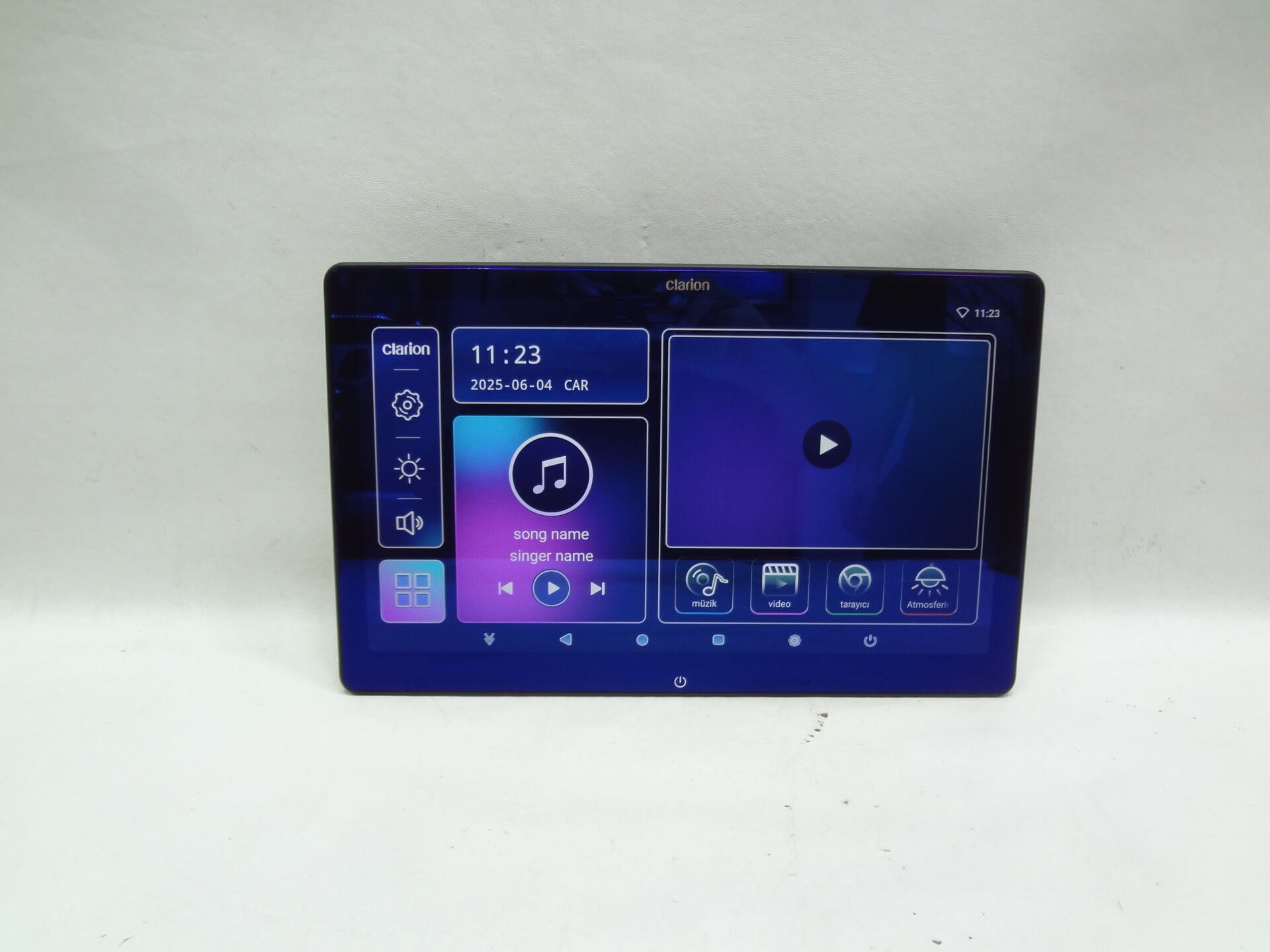 Clarion GL-500 HDMI ve USB Girişli Android Kafalık Monitörü 14 inç 4+64