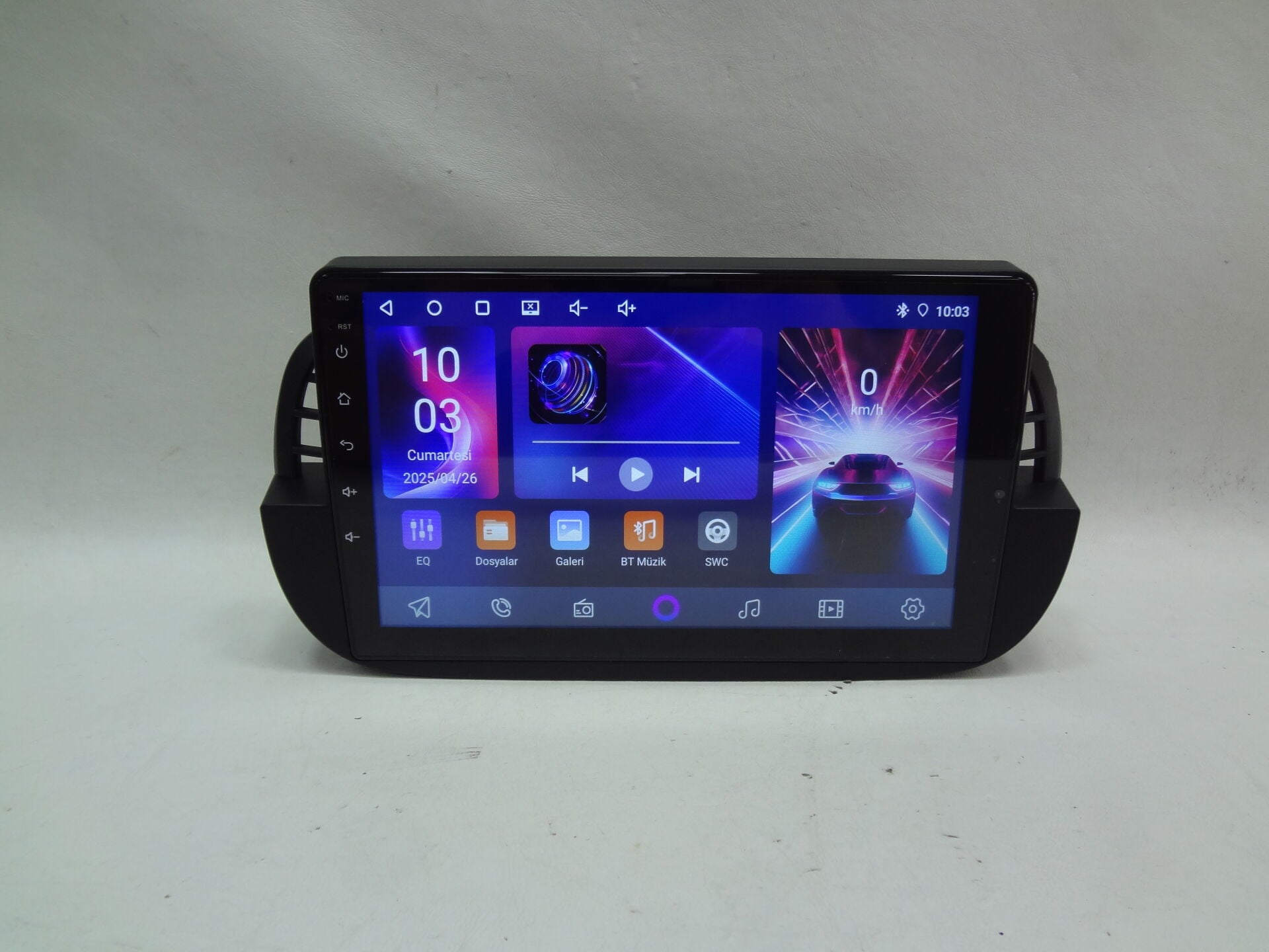 Navix V8 Turbo Fiat 500 Uyumlu Android 15 CarPlay Android Auto Multimedya 4+64 -Siyah-