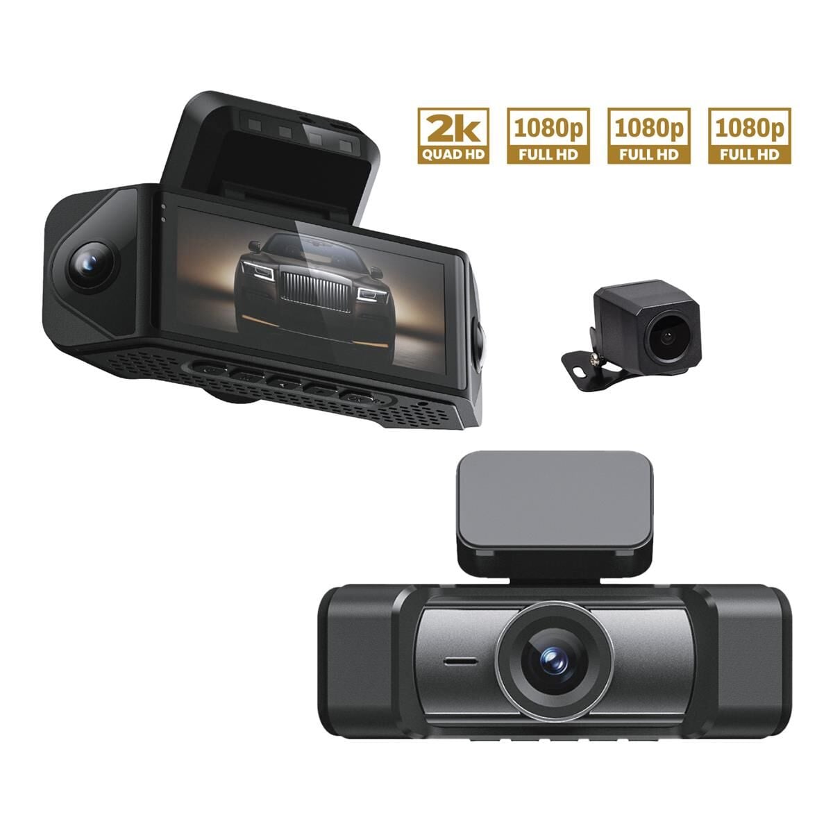 For-X X-42DVR 3 inç Ekranlı 4'lü Araç Video Kayıt Kamerası