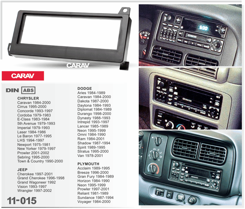 11-015 Chrysler Voyager Uyumlu Teyp Çerçevesi